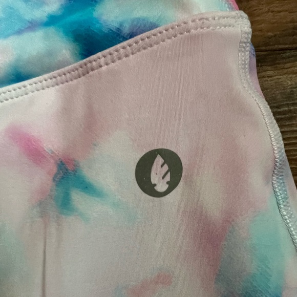 Size 2 (LARGE) Dona Jo tye dye blue and pink skort.  Built in shorts. - Picture 2 of 6